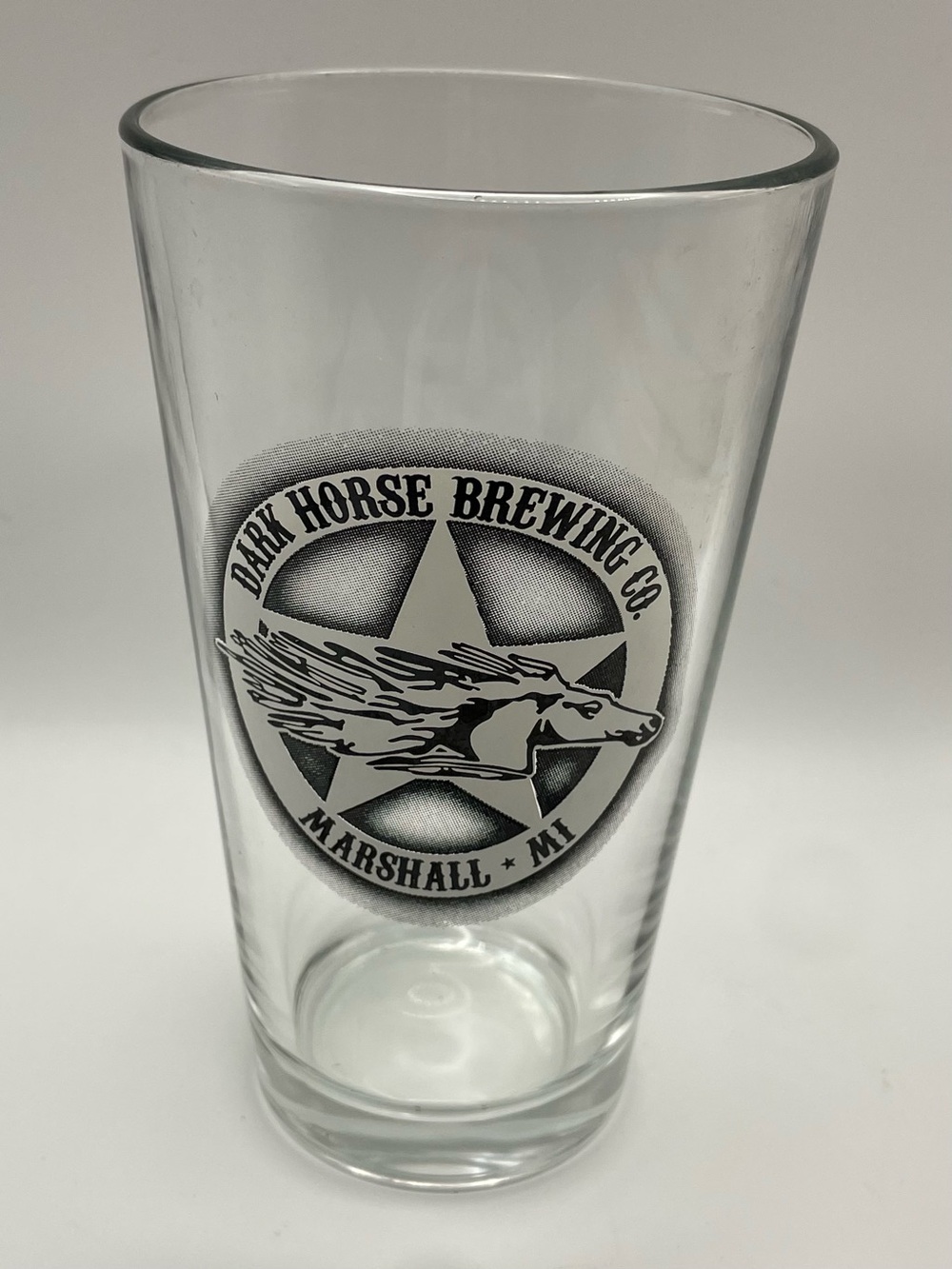 DARK HORSE BREWING Company Pint Beer Glass Marshall Michigan